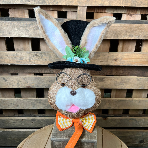 22"  Bunny Top Hat w Bow - 63381OR