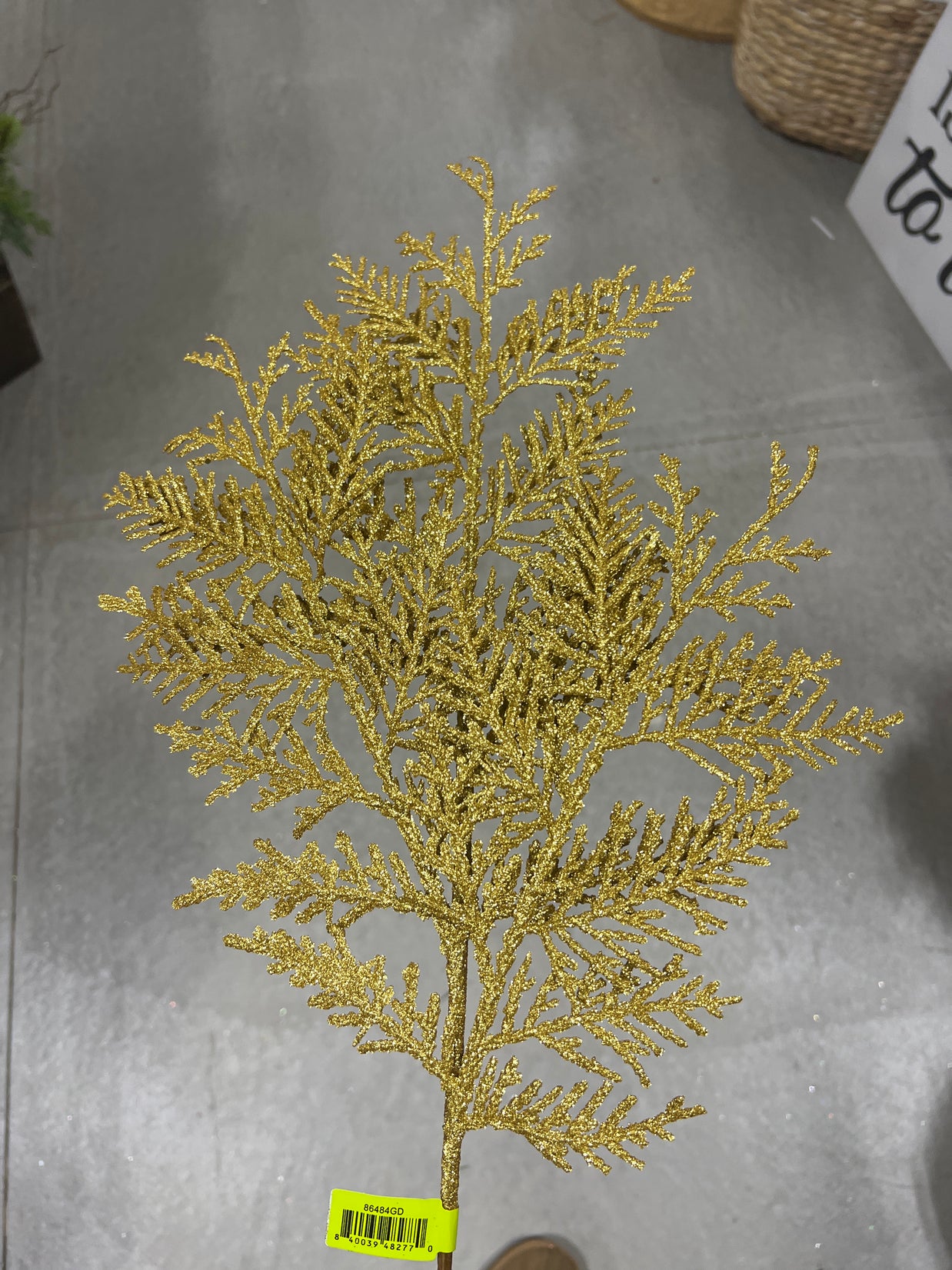 24” Glitter Cedar Spray - 86484GD