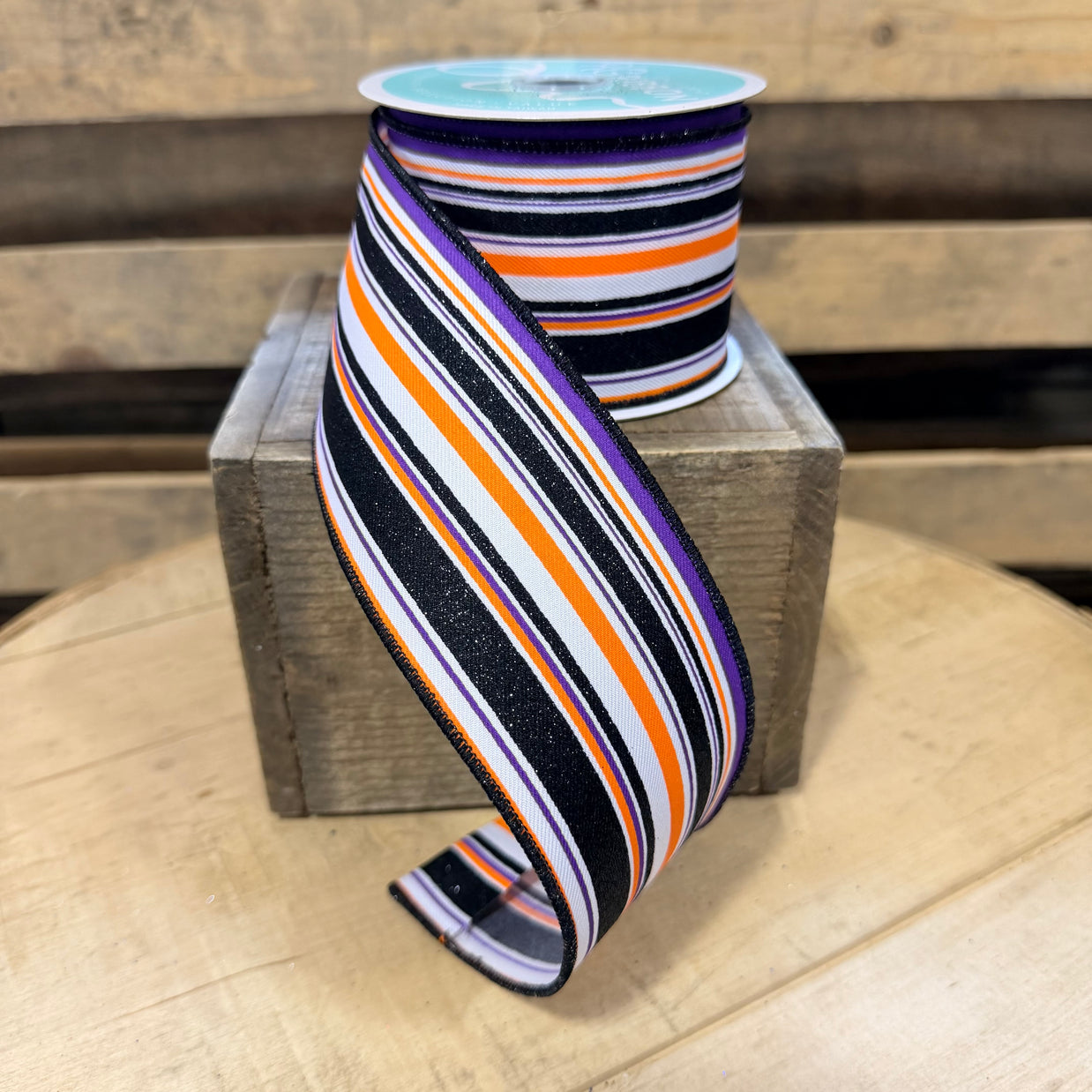 2.5" x 10Y Vertical stripe Wired Ribbon - RGE182289