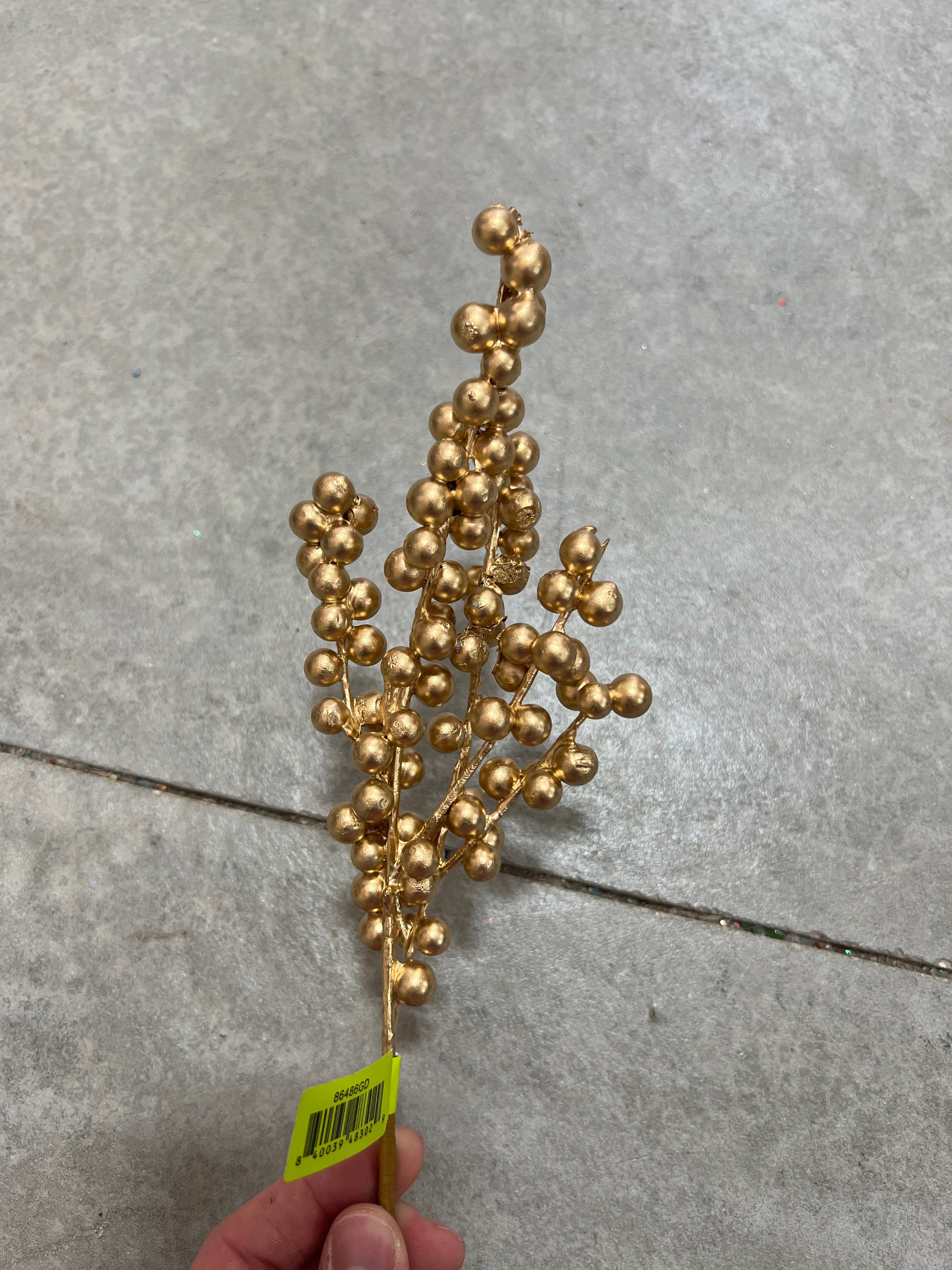 10” Gold Berries  - 86486GD