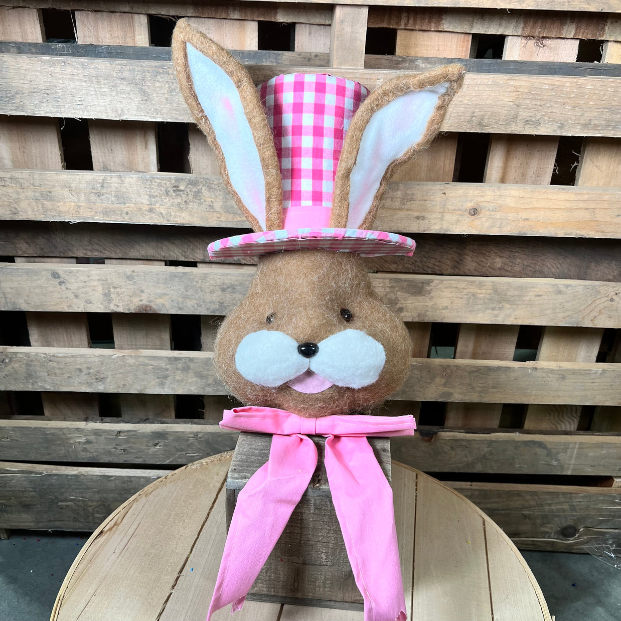 22"  Bunny Top Hat Pink  w Bow - 62801PK