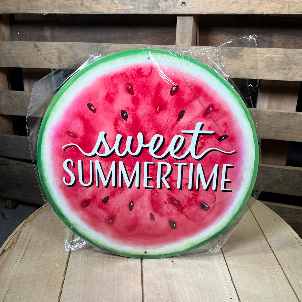 12” Circle metal watermelon sign - MD1548