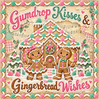 10” Gingerebread gumdrop wishes sign