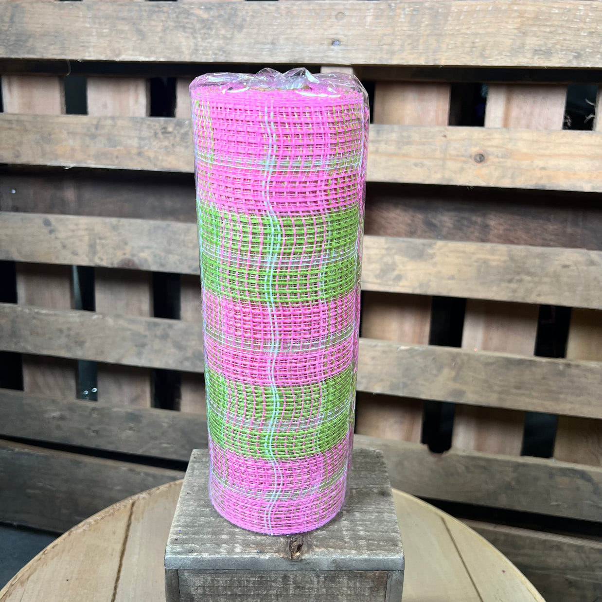 10" x 10Y jute foil plaid mesh - RY8030AN