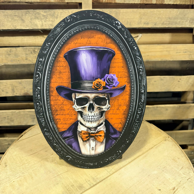 13” Skeleton oval  sign - AP7414C3
