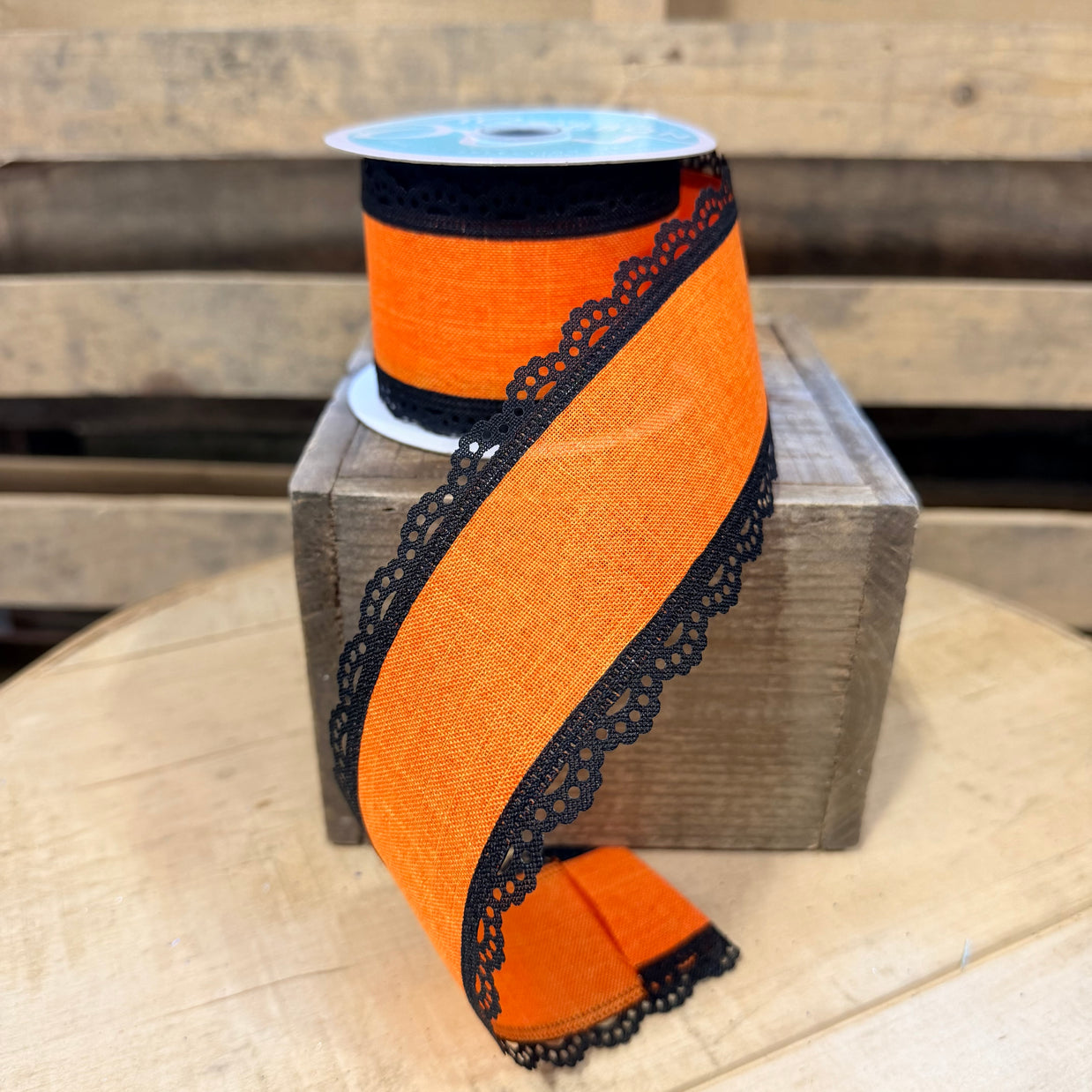 2.5" by 10Y Halloween Lace edge ribbon - RGA1542P2