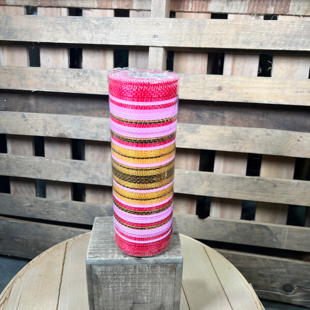 10" x 10Y Vertical foil ombre stripe mesh - RE13872H