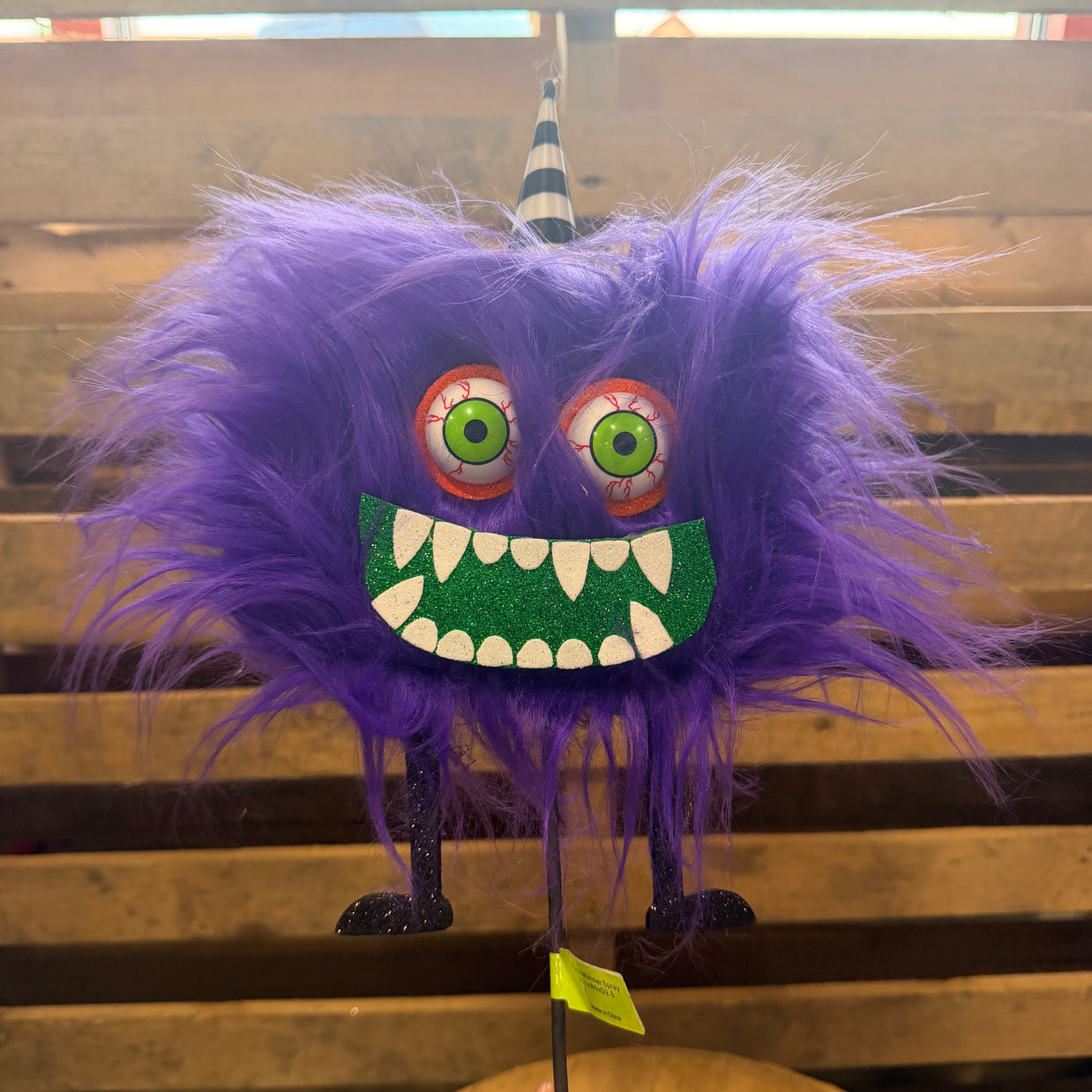 9" Purple Furry Monster Spray   -  57377PU