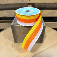 1.5” x 10yd candy corn stripe  ribbon - RG01601R6