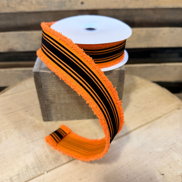 1.5" x 10Y Vertical stripes with drift edge Wired Ribbon - RGA842820