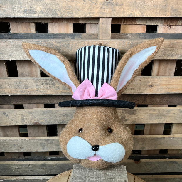16"  Bunny Top Hat w Bow - 63809PK