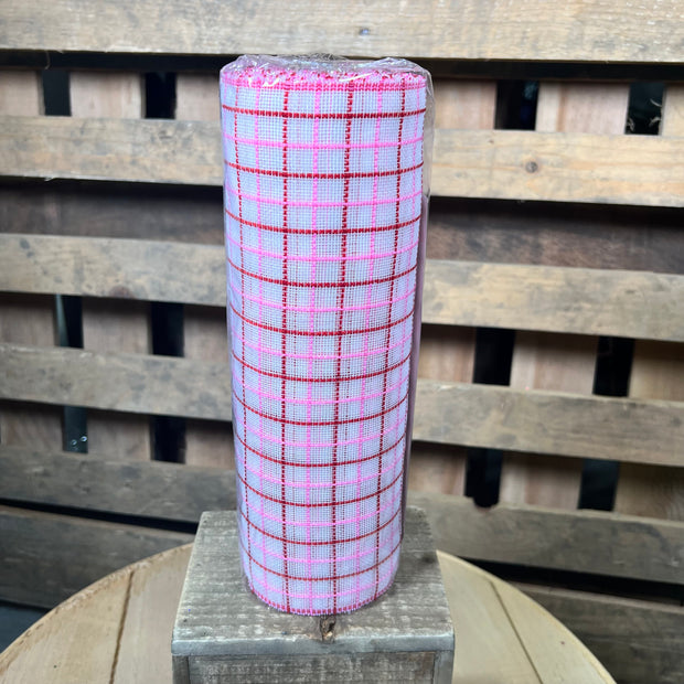 10" x 10Y  valentines plaid fine weave mesh - RY5003T2