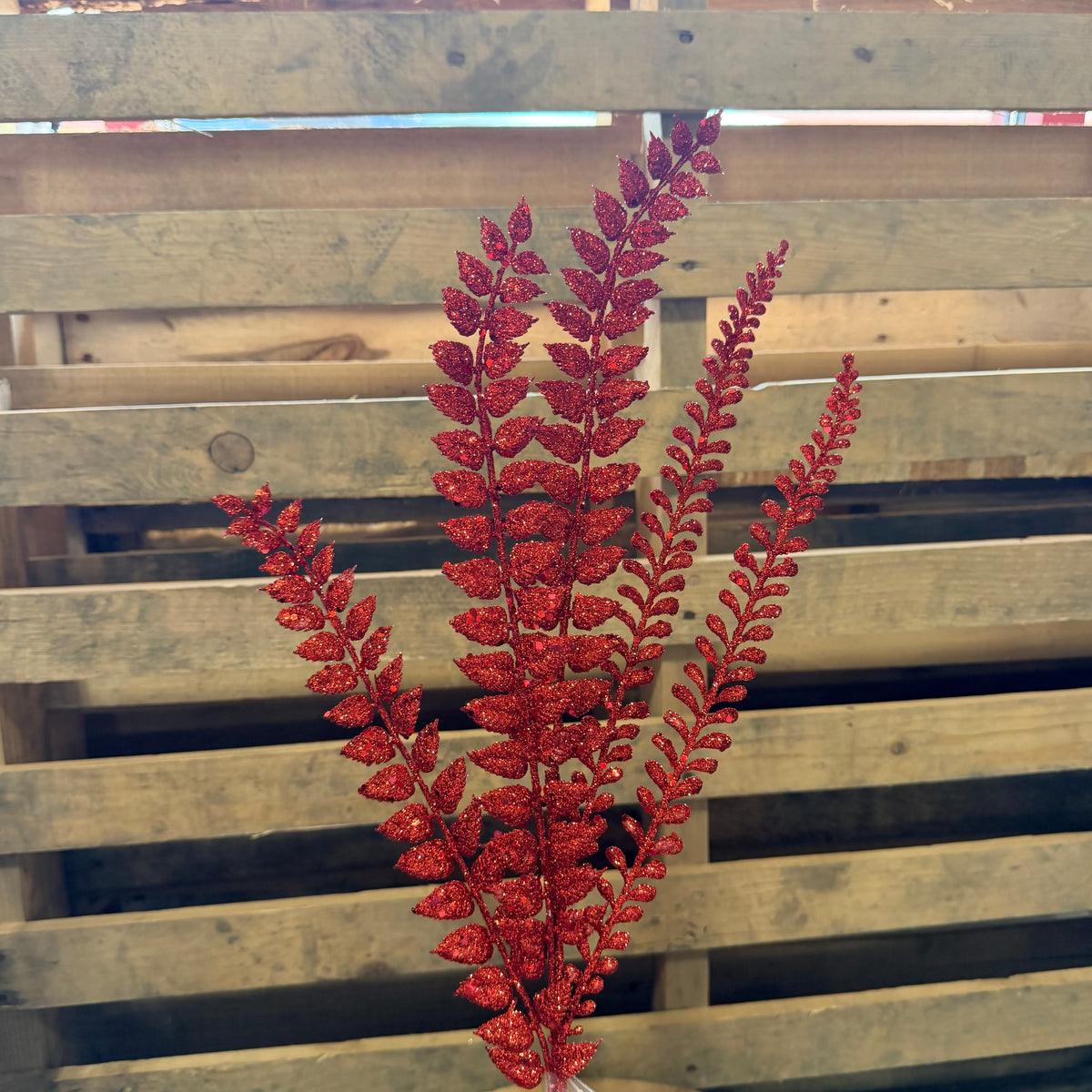 26” LONG FERN SPRAY RED - 60263