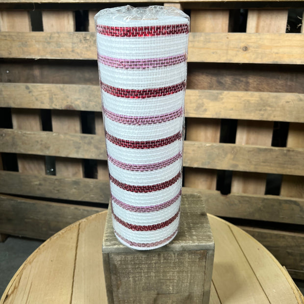 10" x 10Y jute foil  stripe mesh - RY8019T2