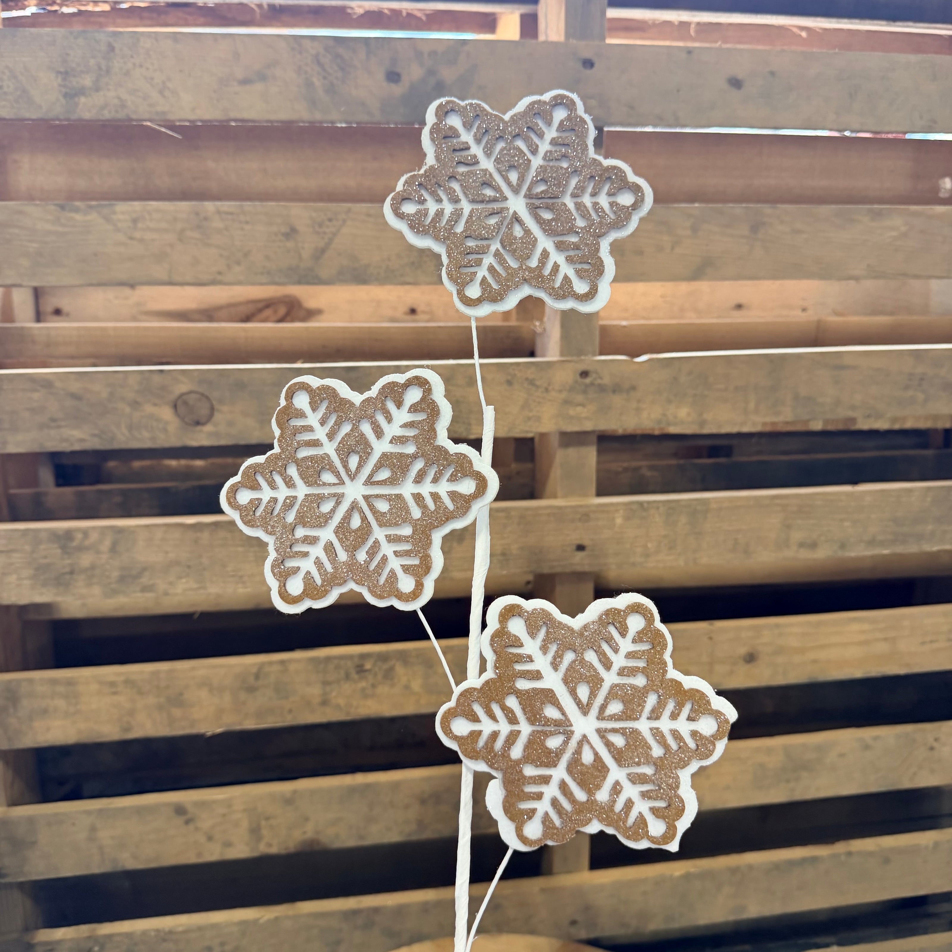 30” Gingerbread snowflake Pick  - XP384645