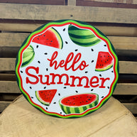 12” Watermelon Hello Summer sign - MD1808