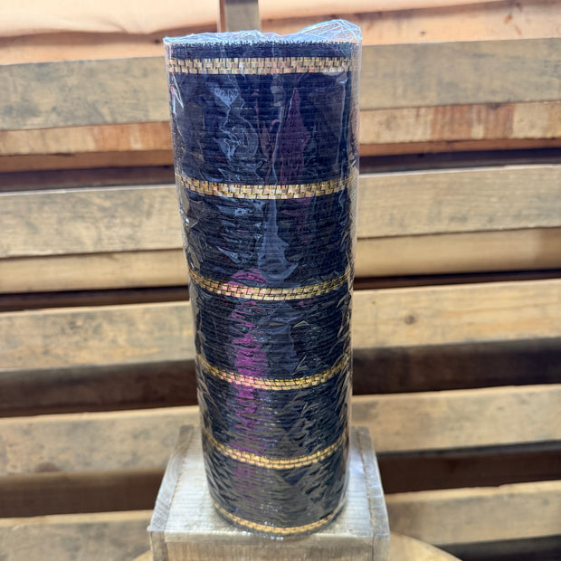 10" x 10Y Gold and Black stripe mesh - RY8329F8