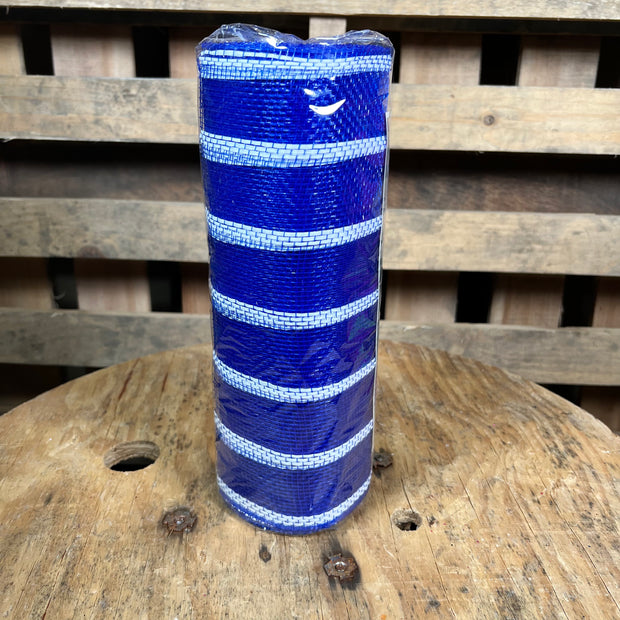 10" x 10Y blue and white stripe mesh -  RE8903N6