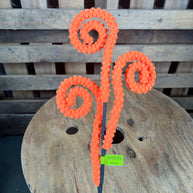 28in orange chenille spiral curly - 57259OR