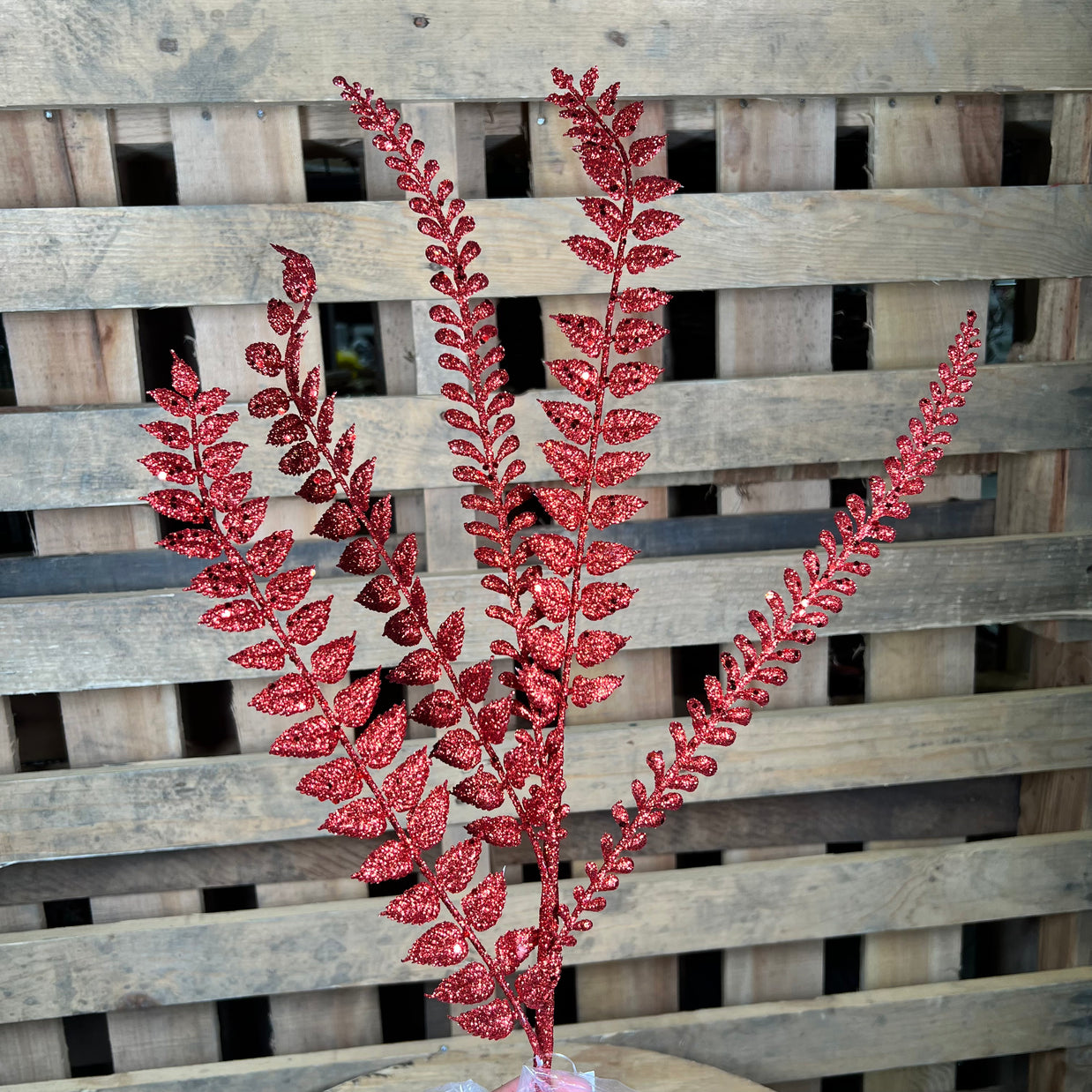 26" Red fern spray - 60263