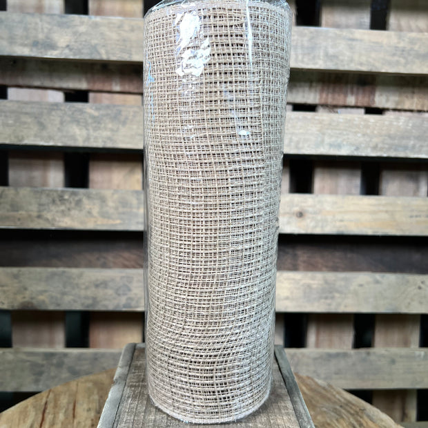 10.25"X10YD FAUX JUTE/PP CHECK - NATURAL - RY831318