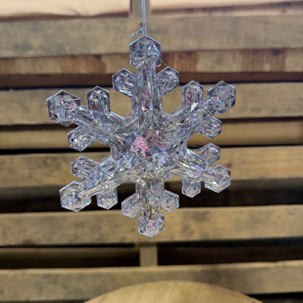 6" Plastic Snowflake   -  85953SV