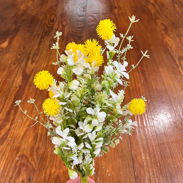 19 IN YELLOW MIXED THISTLE BUSH - 64839-YEL