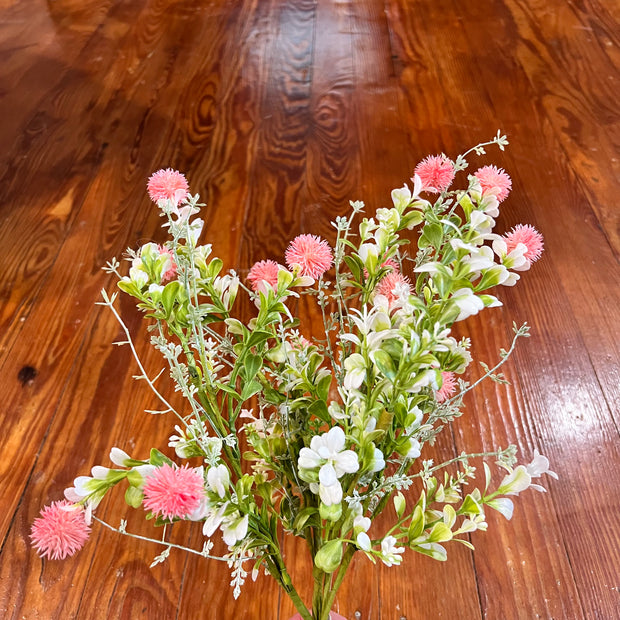 19 IN PINK MIXED THISTLE BUSH - 64839-PK