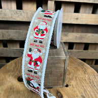 2.5 ” x 10yd santa clause  with drift edge Wired Ribbon - RGC829301