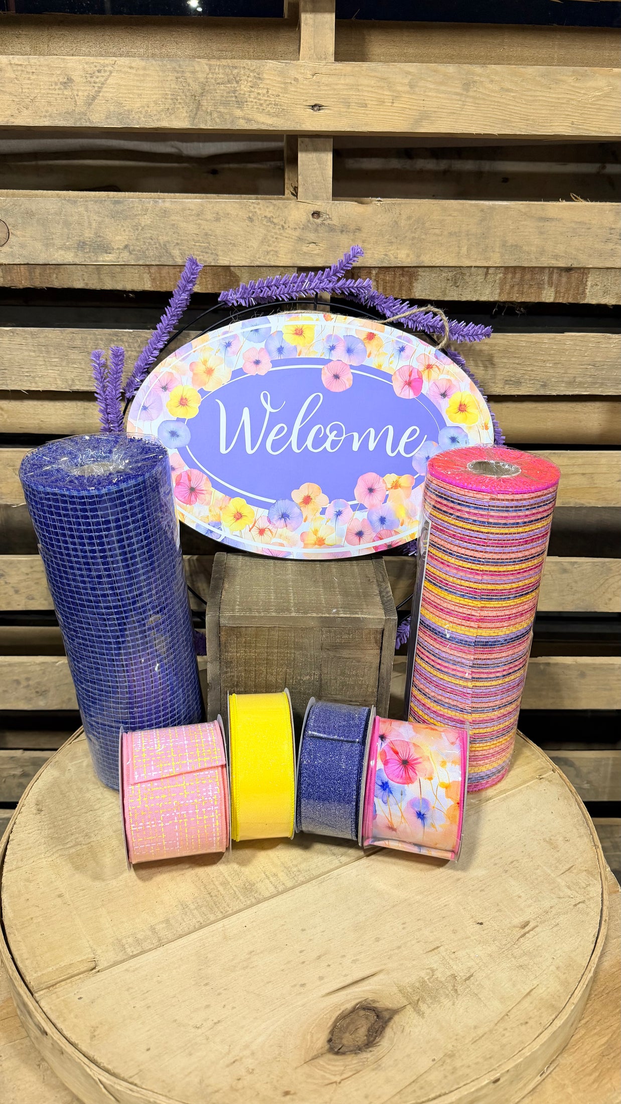 Welcome watercolor poppy wreath kit - DIY wreath kit - Poppykit1