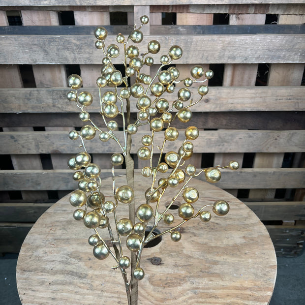 36”H metallic gold berry spray - DCSP5184GD
