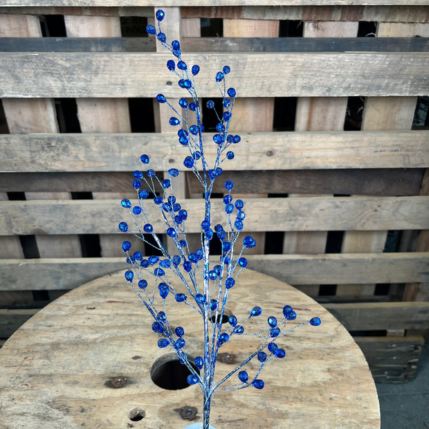 26”H Royal blue acrylic bead spray - DCSP5367