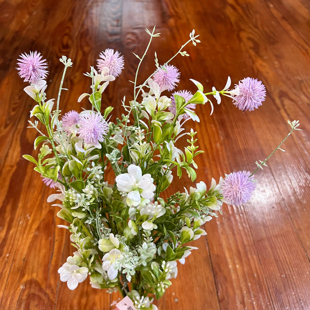 19 IN LAVENDER MIXED THISTLE BUSH - 64839- LV