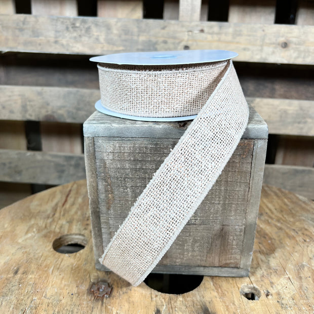 1.5" x 10Y natural burlap Wired Ribbon - RGE140101