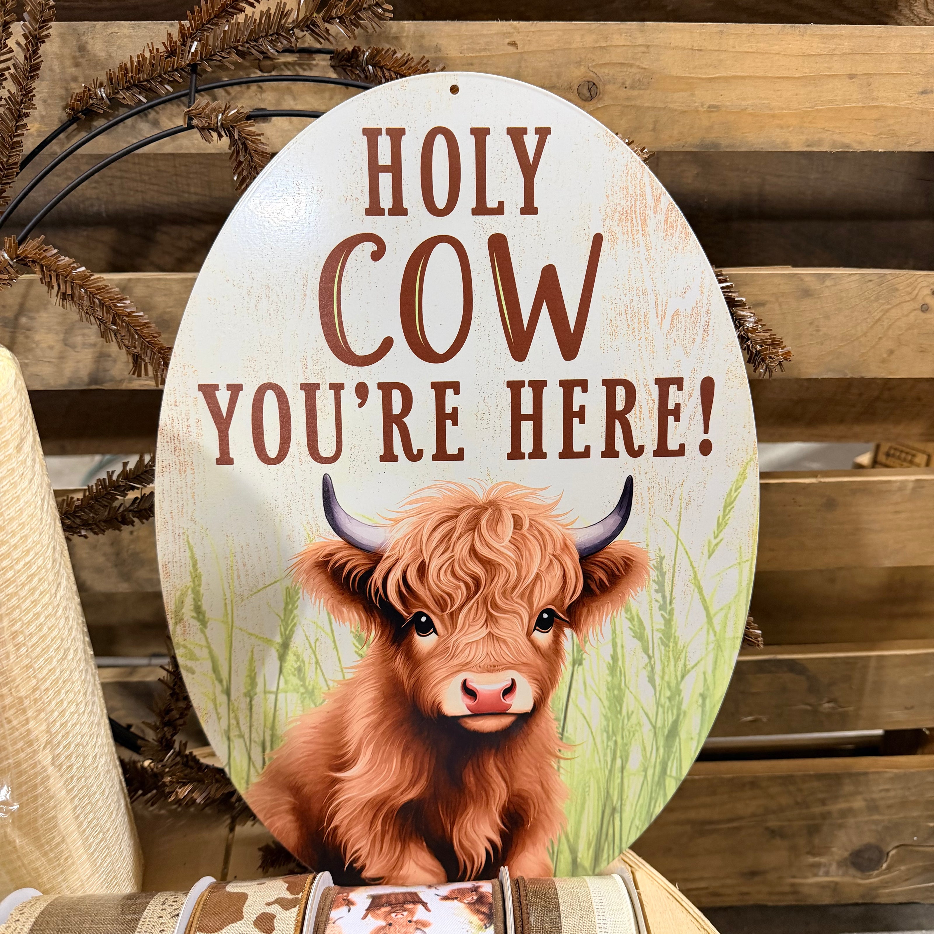 Highland cow  wreath kit - DIY wreath kit - COWKIT2