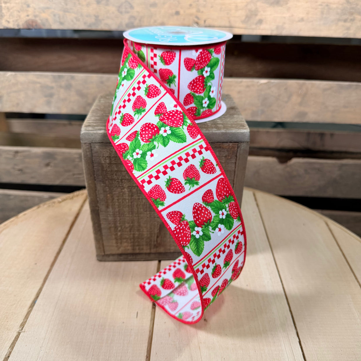 2.5" x 10Y Strawberry Wired Ribbon - RGH1343J7