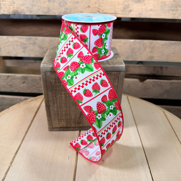 2.5" x 10Y Strawberry Wired Ribbon - RGH1343J7