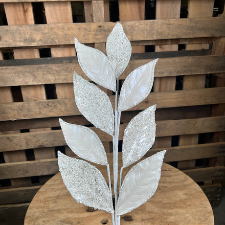 28" white leaf spray - 257715