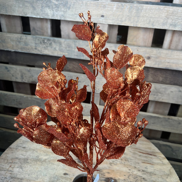 17.5"L GLITTER EUCALYPTUS BUSH
- COPPER - XS250360