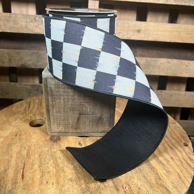 4” x 10yd vintage check d’lux ribbon - LX3074