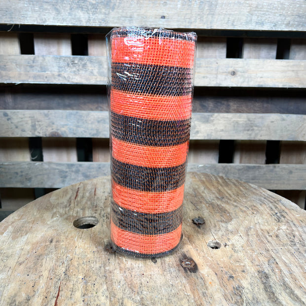 10" x 10Y black and orange jute mesh - RY8319F7