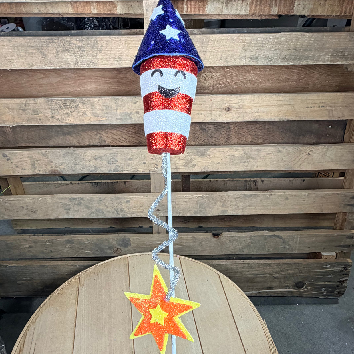 24" Glitter Rocket Spray - 74240RWB