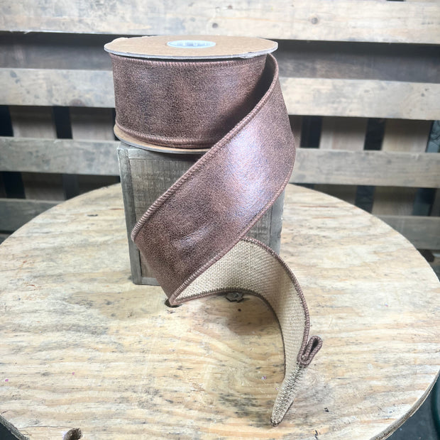 2.5” x 10yd Brown leather w/ Jute
Backing - 6566W-850-63E