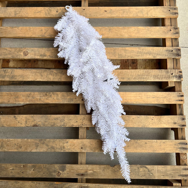 36"H White tear drop swag base - K160307