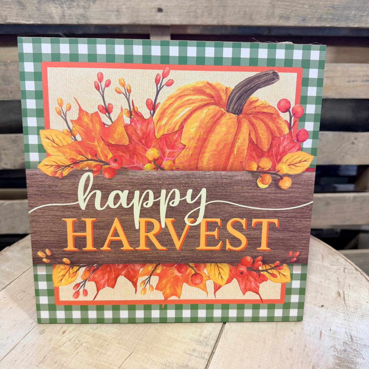 10” Happy Harvest sign - AP7217
