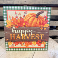 10” Happy Harvest sign - AP7217