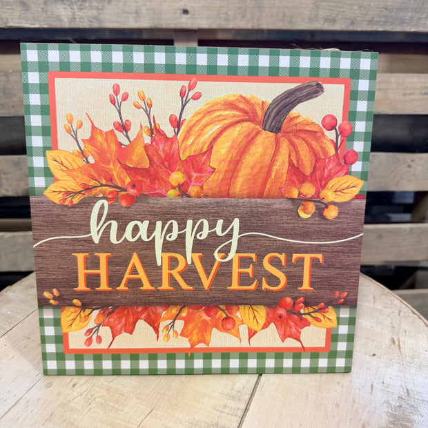 10” Happy Harvest sign - AP7217