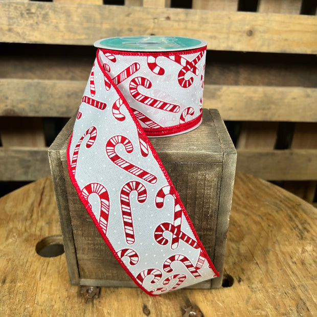 2.5 "X10YD candy cane Wired Ribbon - RGC143927