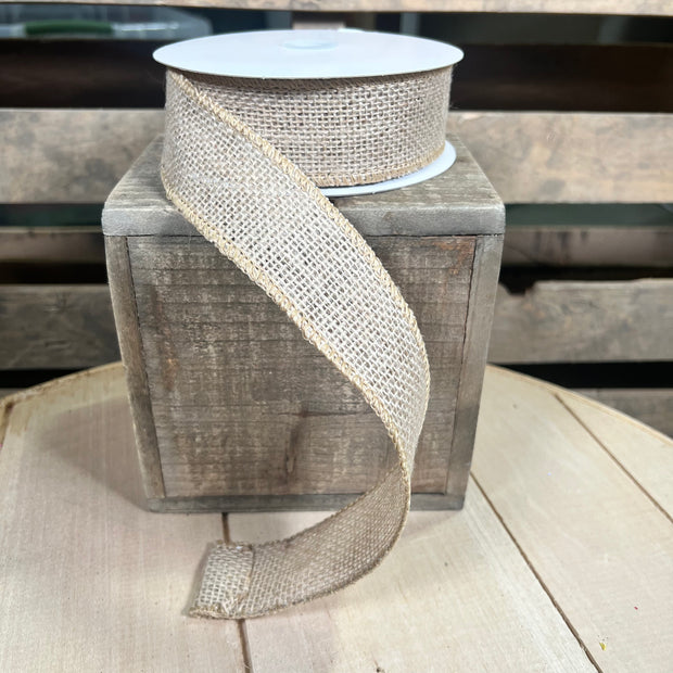 1.5" x 10Y burlap Wired Ribbon - X314709-15