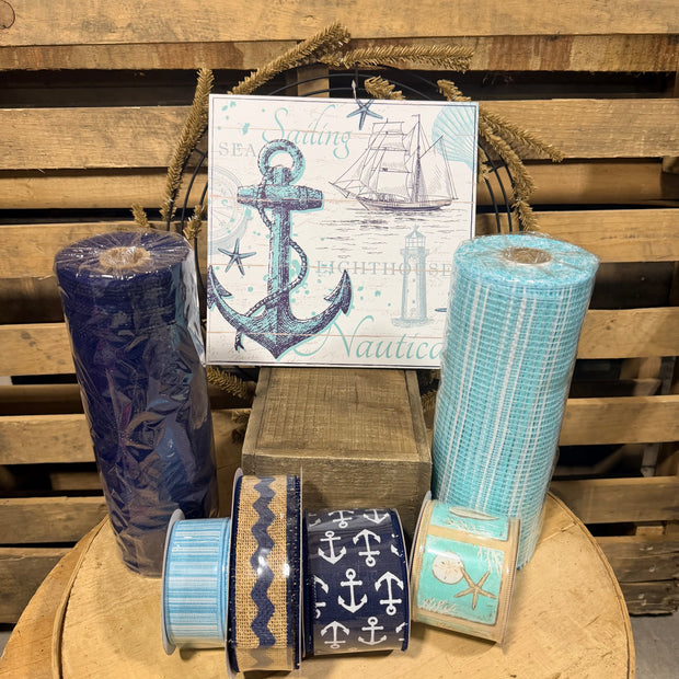 Nautical wreath kit - DIY wreath kit - Natkit1